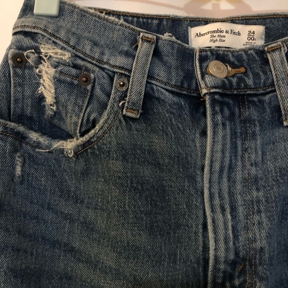 ABERCROMBIE & FITCH The Mom High Rise Jeans Size 24 - Picture 6 of 7